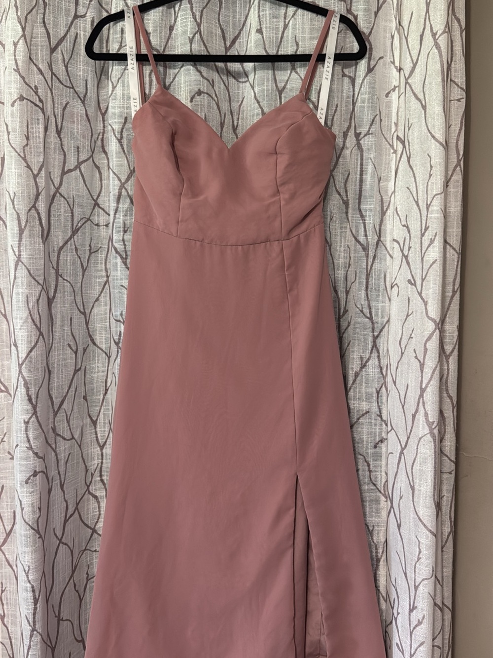 Azazie Dusty Rose Strapless A-Line Dress
